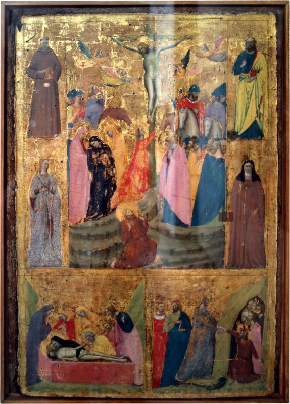 Giovanni Baronzio, Crocefissione, Sepoltura di Cristo, Discesa al Limpo con santi, 1330 circa - Mongolo1984
