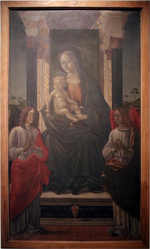 Maestro detto di Ambrogio Saraceno, Madonna col Bambino in trono e due angeli, 1493 - Mongolo1984
