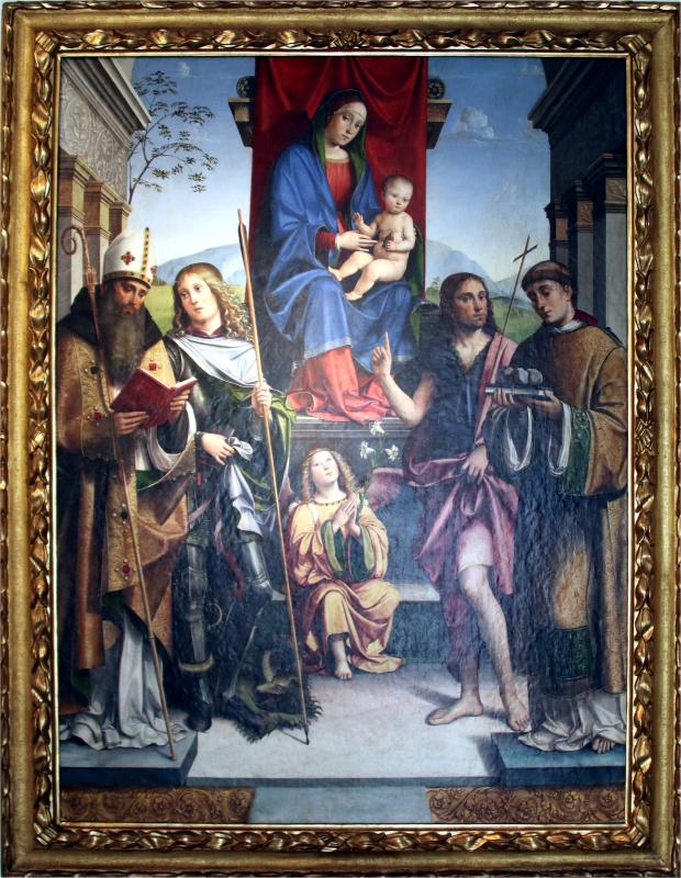 Francesco Raibolini detto il Francia, Madonna in trono con santi, 1490 circa - Mongolo1984