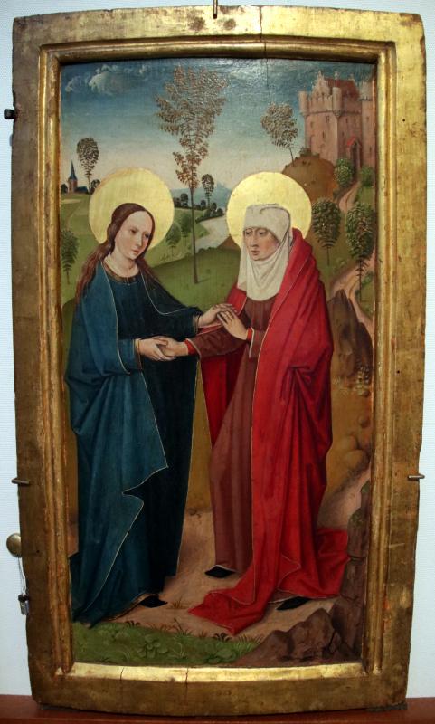 Ignoto pittore della Germania meridionale o fiammino, Visitazione della Vergine e Sant'Elisabetta, xv-xvi secolo - Mongolo1984