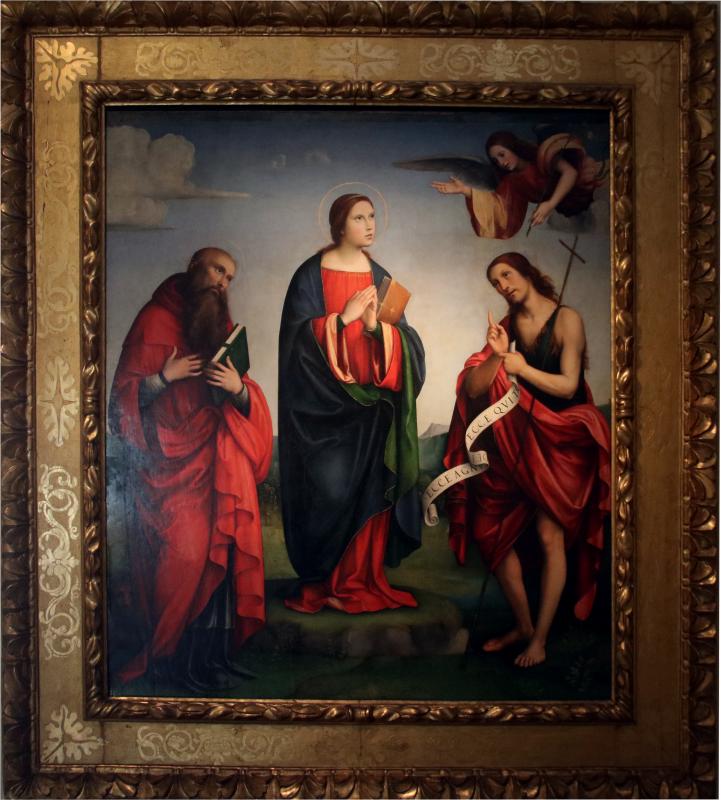 Francesco Raibolini detto il Francia, La Vergine annunciata fra i santi Girolamo e Giovanni battista, 1505-10 - Mongolo1984