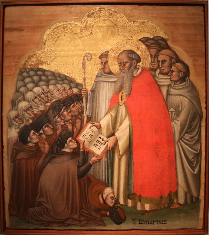 Simone di Filippo detto dei Crocefissi, San Bernardo consegna la regola monastica ai conversi cistercensi, 1370 circa 01 - Mongolo1984