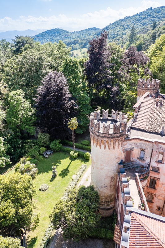 Roccolo Castle - view of the Roccolo Park from the top of a tower - ENIT SpA