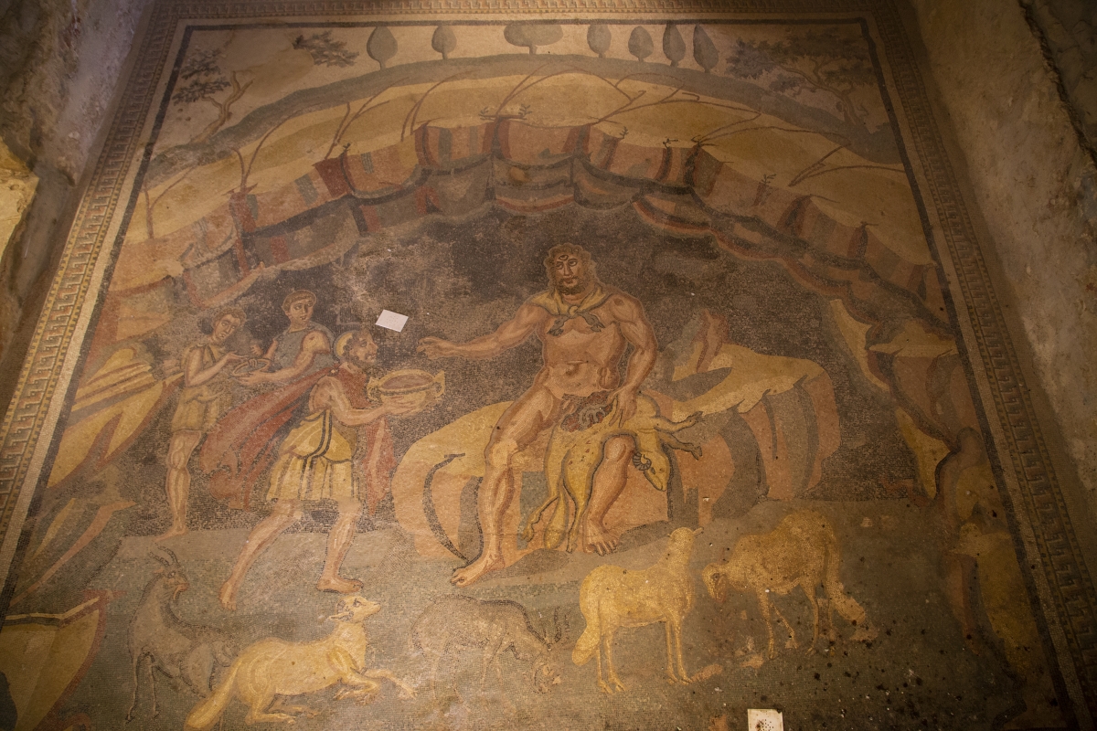 Villa Romana del Casale - mosaici del vestibolo di Ulisse e Polifemo - Simone Antonazzo / ENIT SpA