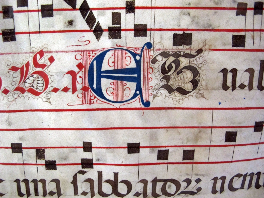 Antifonario da pasqua al corpus domini, 1450s, cod. bessarione 3, 04 arte calligrafica - Sailko