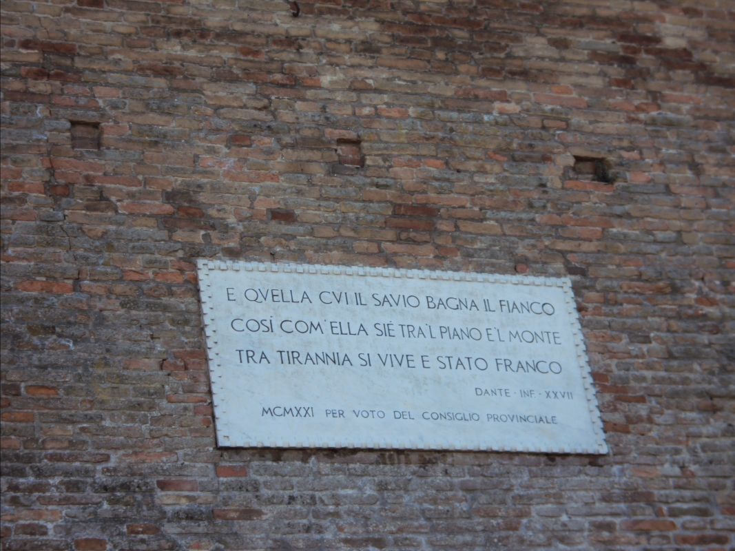 Rocca malatestiana - targa citazione Dante - Sivyb