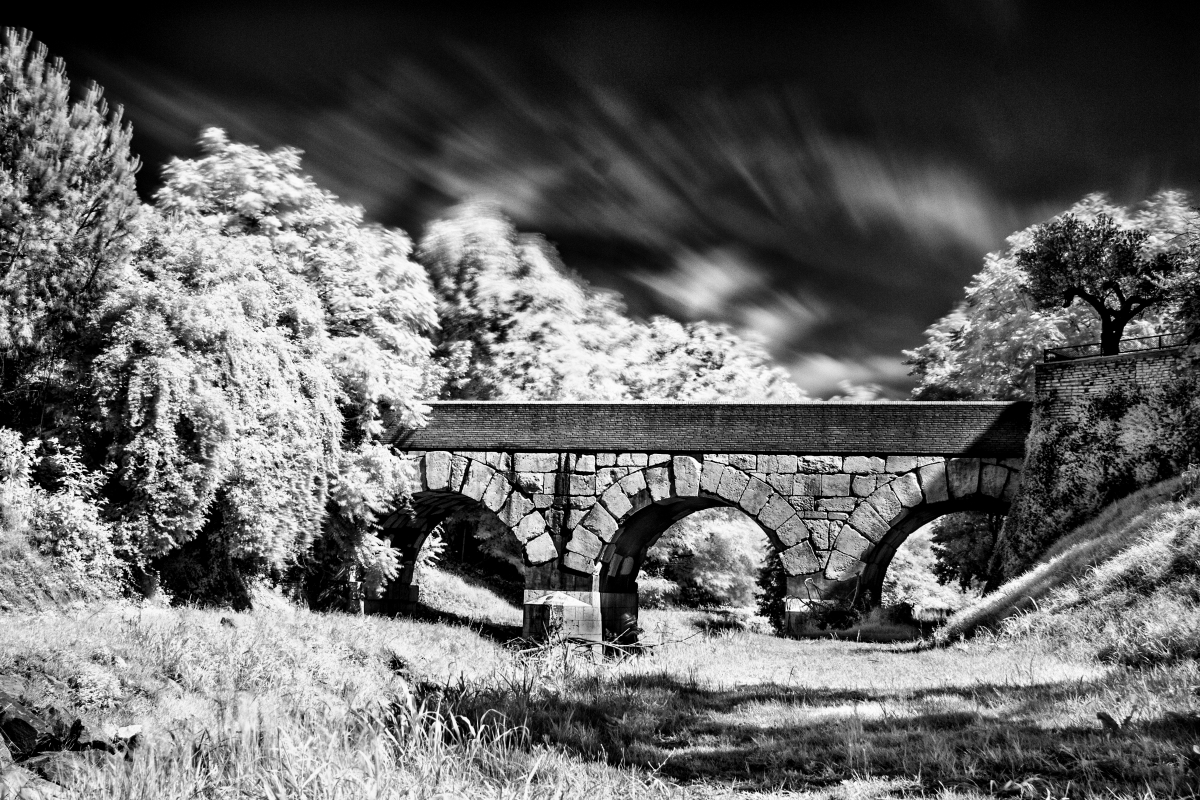 Ponte consolare sul fiume Rubicone infrared - Andrea.casadei77