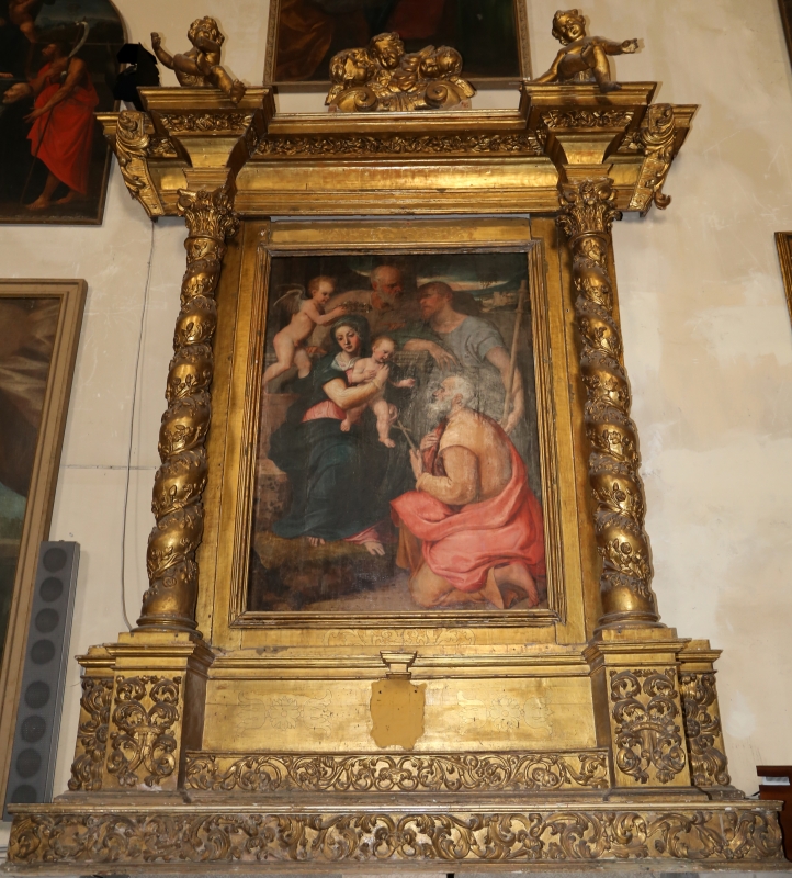 Francesco menzocchi, sacra famiglia coi ss. giacomo minore e filippo, 1547, 01 - Sailko