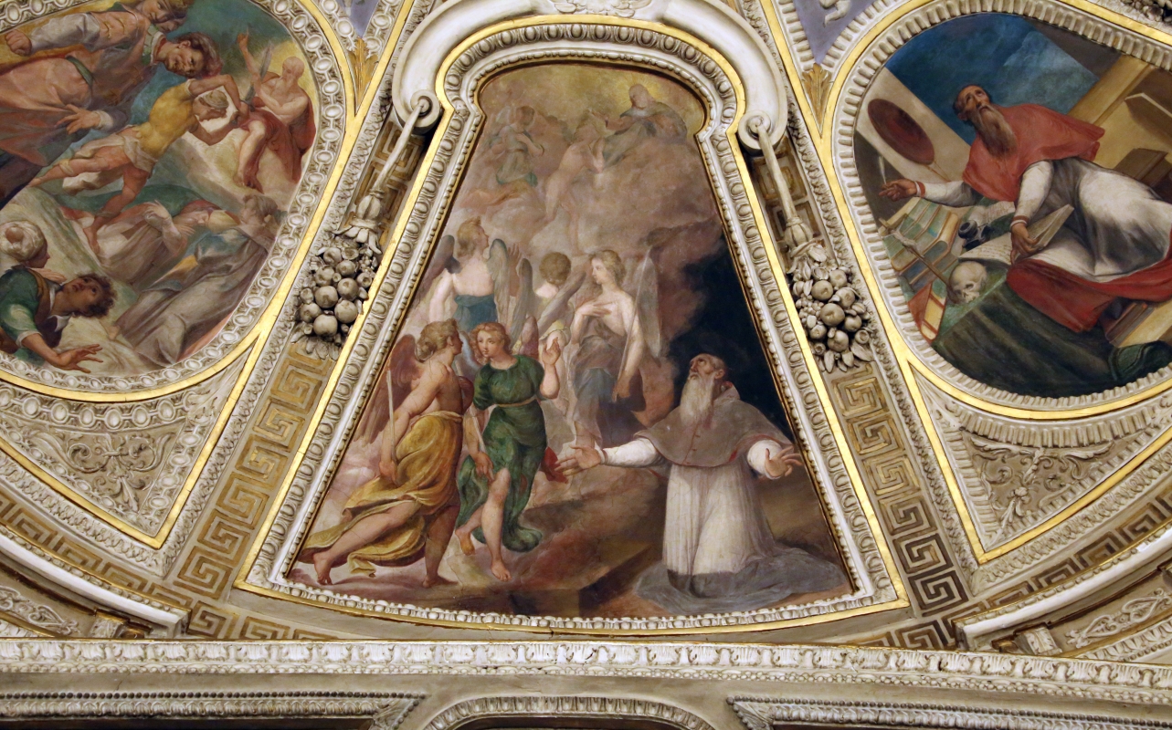 Livio Modigliani, soffitto della cappella di san mercuriale, storie di san girolamo, 1598 ca. 09 - Sailko