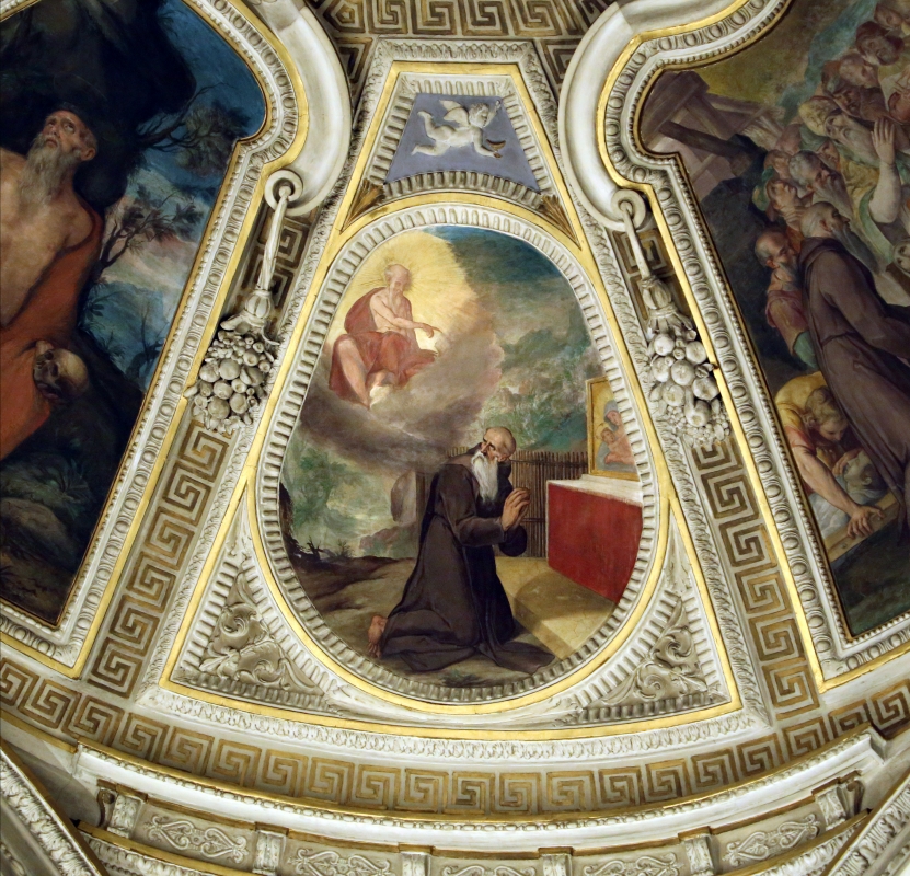 Livio Modigliani, soffitto della cappella di san mercuriale, storie di san girolamo, 1598 ca. 06 - Sailko