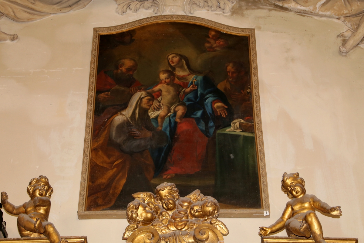 Forlì, san mercuriale, interno, cappella del ss. sacramento, sacra famiglia coi santi gioacchino e anna - Sailko