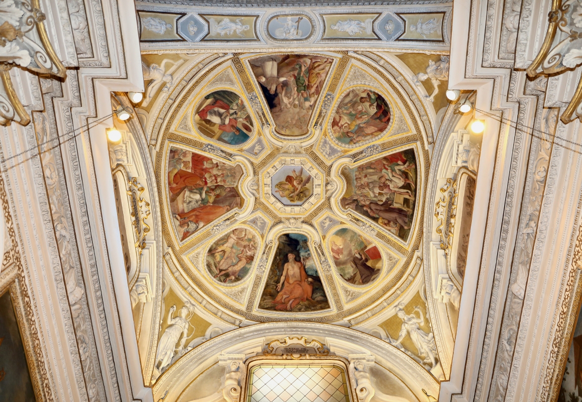 Livio Modigliani, soffitto della cappella di san mercuriale, storie di san girolamo, 1598 ca. 03 - Sailko