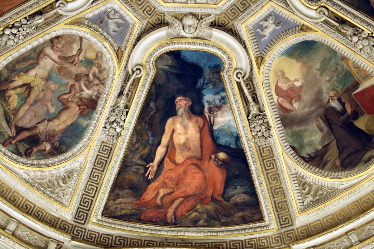 Livio Modigliani, soffitto della cappella di san mercuriale, storie di san girolamo, 1598 ca. 05 - Sailko