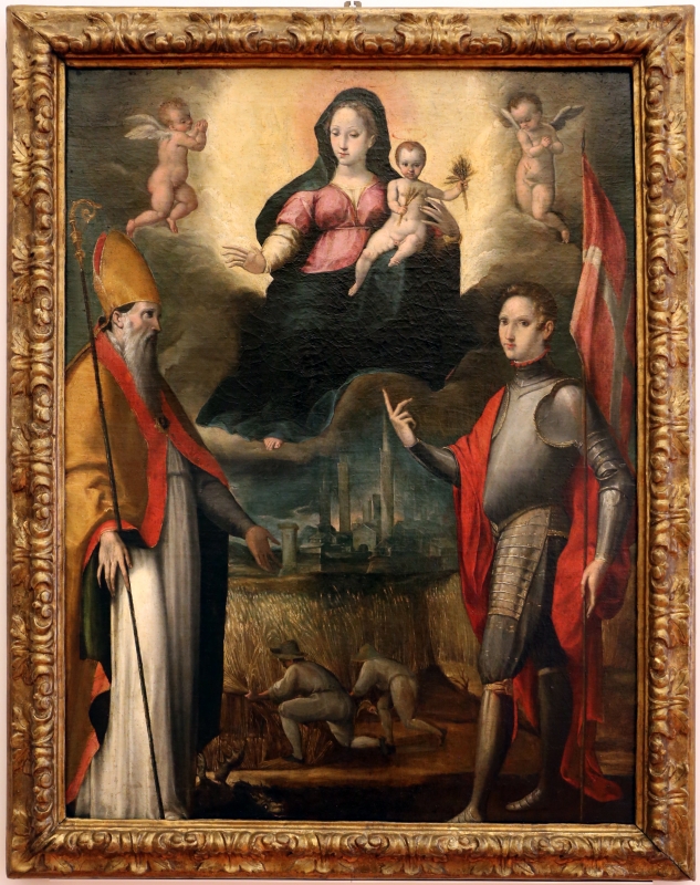 Gian francesco modigliani, madonna col bambino tra i ss. mercuriale e valeriano, 1590-1600 ca. 01 - Sailko
