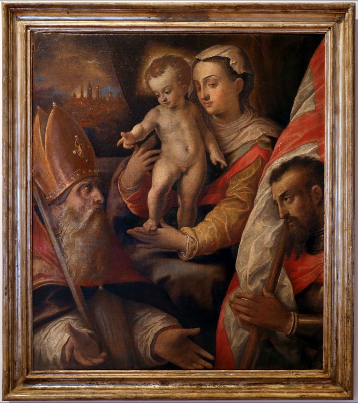 Sebastiano menzocchi, madonna col bambino tra i ss. mercuriale e valeriano, 1560-80 ca - Sailko
