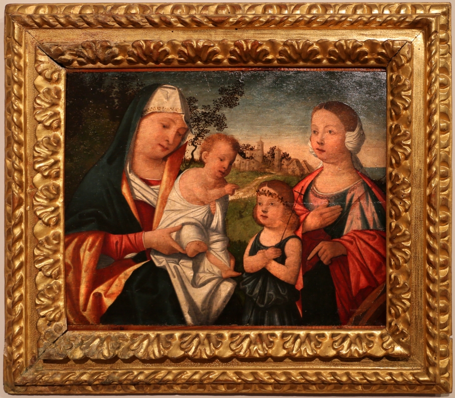 Francesco da santacroce, madonna col bambino tra i ss. giovannino e caterina d'alessandria, 1500-50 ca - Sailko