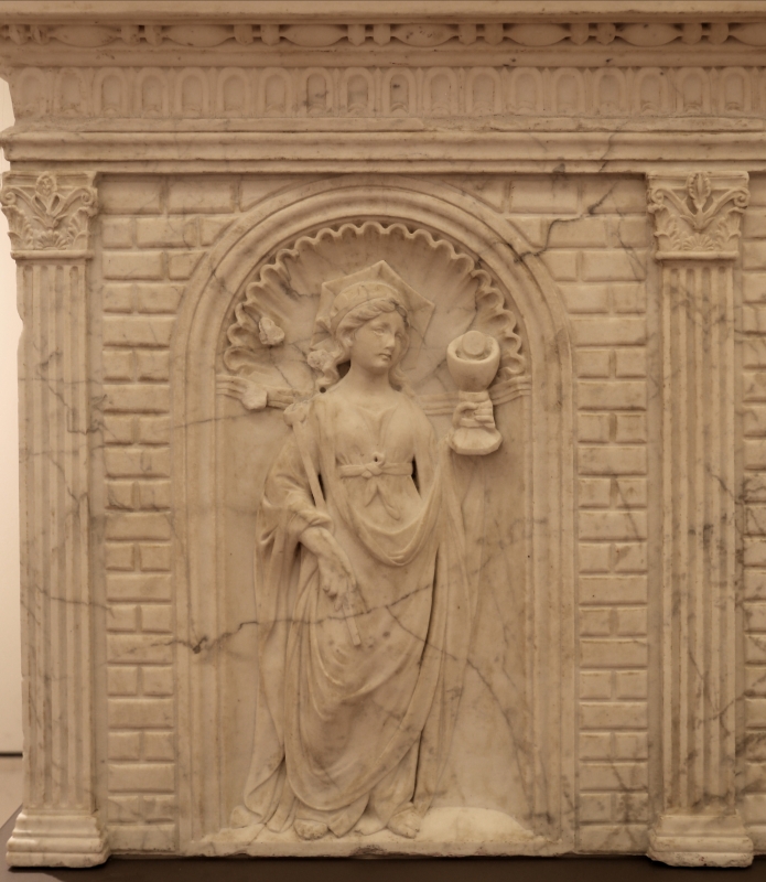 Antonio rossellino, sarcofago del beato marcolino amanni, 1458, da s. giacomo in s. domenico a forlì, virtù, fede 01 - Sailko