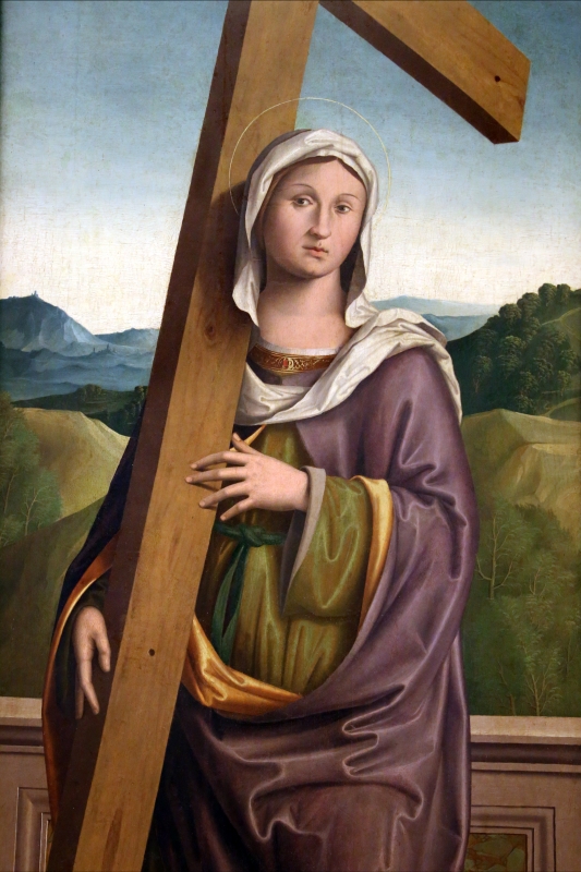 Marco palmezzano, sant'elena con la croce, 1516, da s.m. degli angeli dei domenicani a bertinoro 02 - Sailko