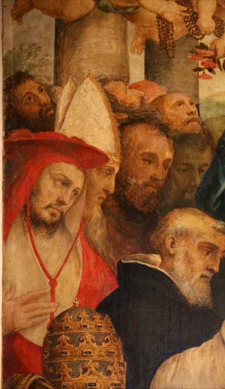 Pier paolo menzocchi, madonna del rosario, 1585 ca., da s. giacomo in s. domenico a forlì 02 cardinale - Sailko