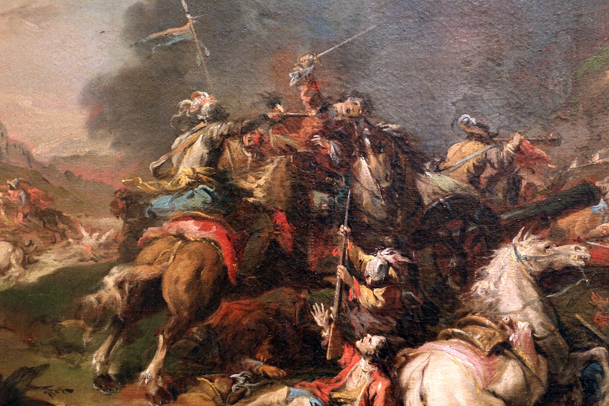 Nicola bertuzzi, scena di battaglia, 1750-70 ca. 02 - Sailko