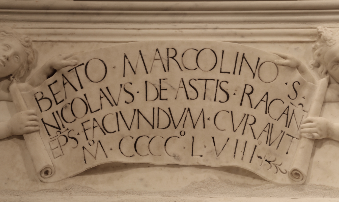 Antonio rossellino, sarcofago del beato marcolino amanni, 1458, da s. giacomo in s. domenico a forlì, 11 - Sailko