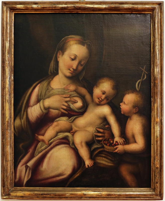 Francesco longhi (attr.), madonna col bambino e san giovannino, 1580-90 ca - Sailko