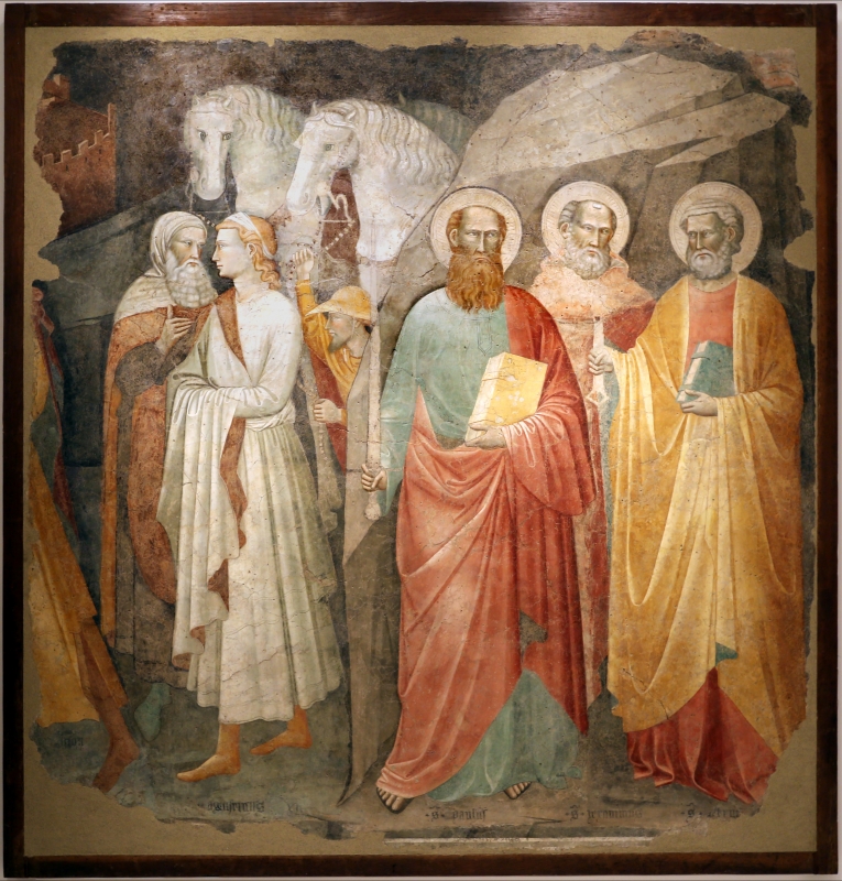 Augustinus, corteo dei magi e santi, xiv secolo, da s.m. assunta in laterano (o in schiavonia) a forlì 01 - Sailko