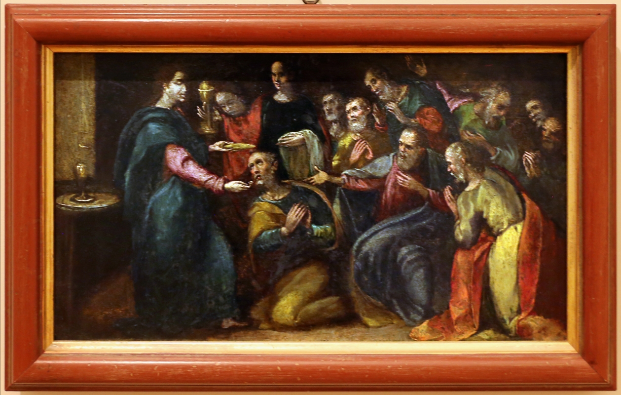 Gian francesco modigliani, storie eucaristiche, 1600-10 ca, dal duomo di forlì, cristo comunica gli apostoli - Sailko