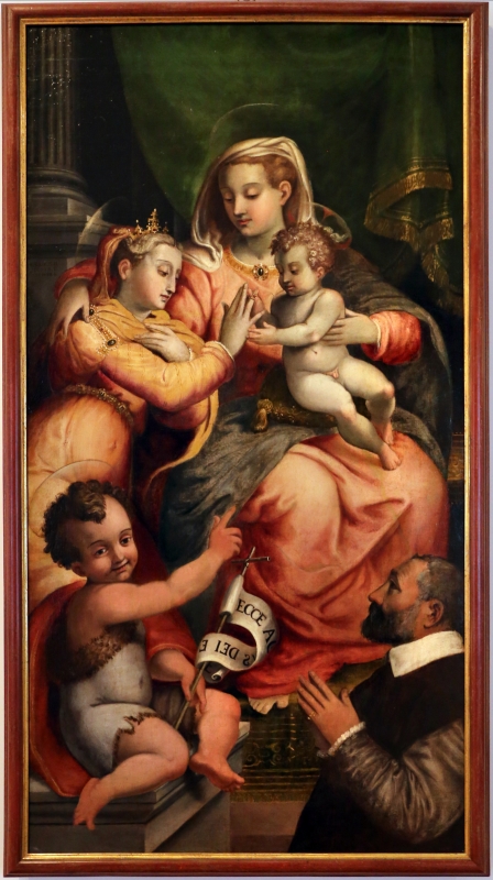 Sebastiano menzocchi, sposalizio di santa caterina alla presenz di san giovannino di un donatore, 1572, 01 - Sailko