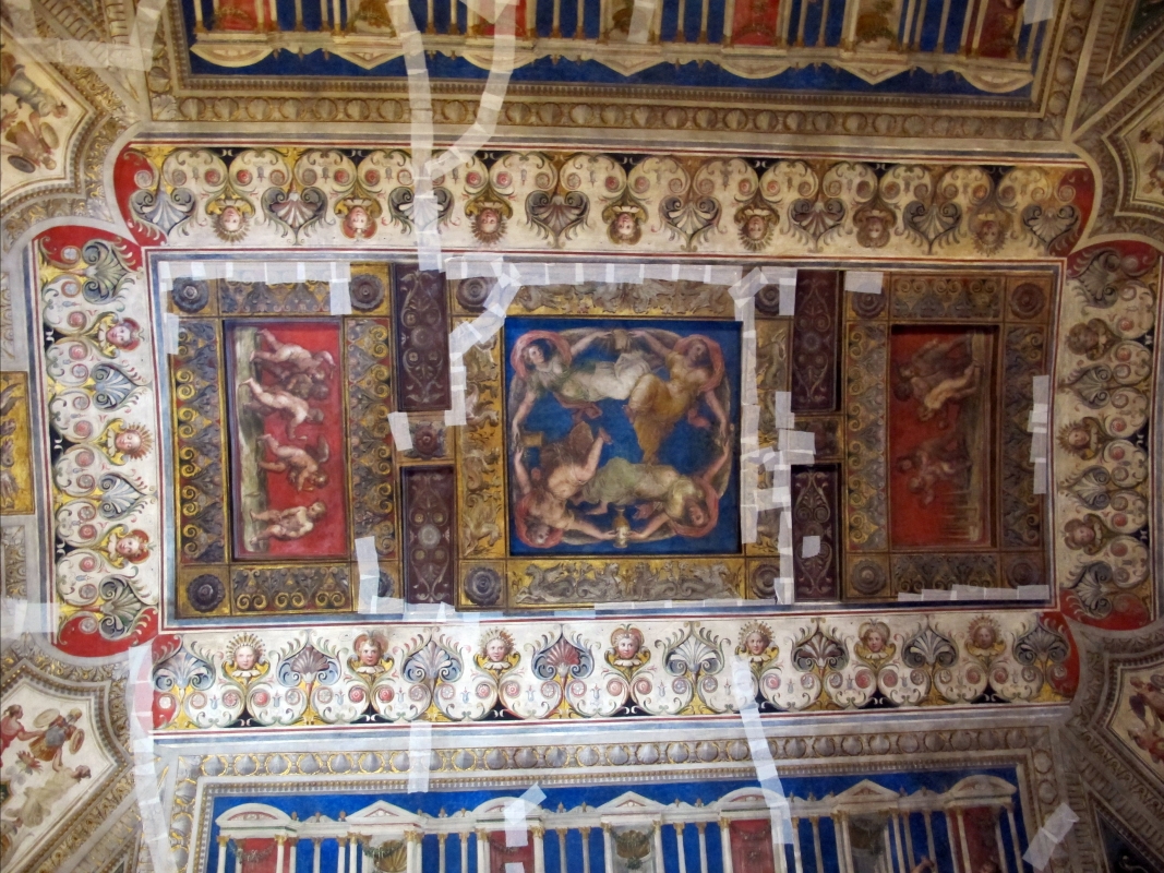 Castello estense di ferrara, int., saletta dei giochi, affreschi di bastianino e ludovico settevecchi (post 1570) 03 - Sailko