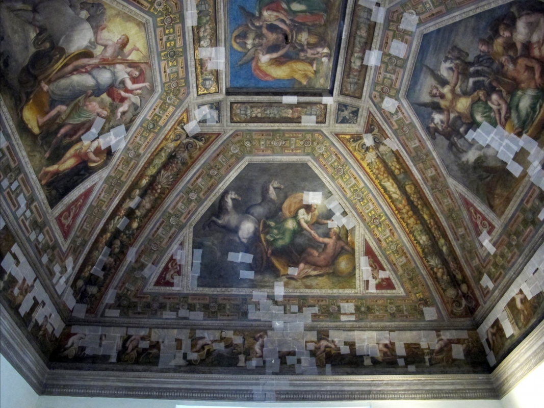 Castello estense di ferrara, int., sala dell'aurora, affreschi di ludovico settevecchi e leonardo da brescia (1574-75) 02 - Sailko