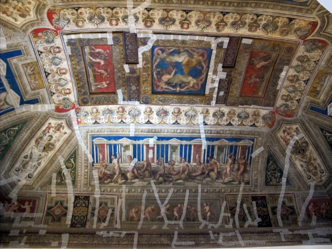 Castello estense di ferrara, int., saletta dei giochi, affreschi di bastianino e ludovico settevecchi (post 1570) 04 - Sailko