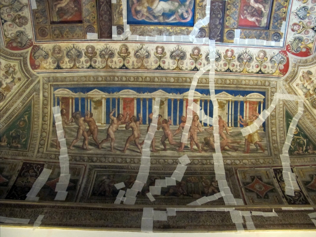 Castello estense di ferrara, int., saletta dei giochi, affreschi di bastianino e ludovico settevecchi (post 1570) 08 - Sailko