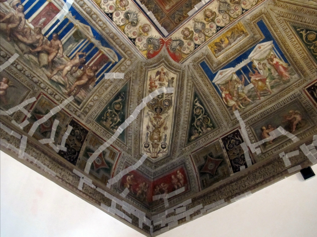 Castello estense di ferrara, int., saletta dei giochi, affreschi di bastianino e ludovico settevecchi (post 1570) 05 - Sailko