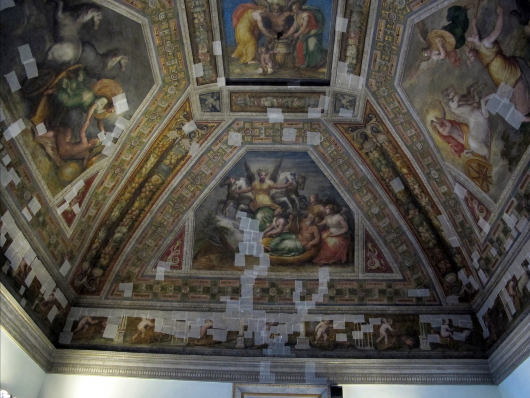 Castello estense di ferrara, int., sala dell'aurora, affreschi di ludovico settevecchi e leonardo da brescia (1574-75) 03 - Sailko