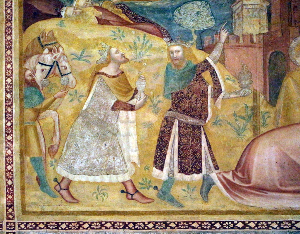 Scuola bolognese, ciclo dell'abbazia di pomposa, 1350 ca., nuovo testamento, 03 adorazione dei magi 2 - Sailko