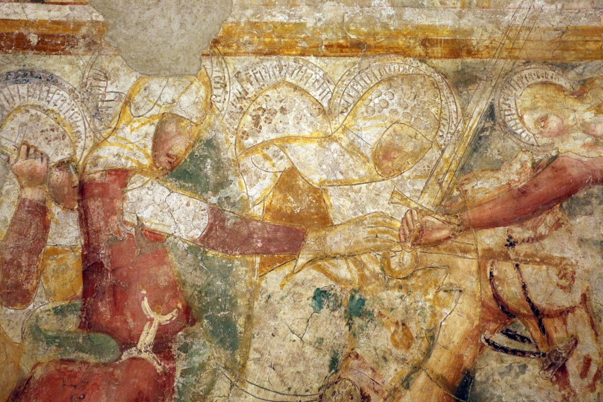 Andrea de' bartoli (attr.), battaglia di bet-zacaria tra giuda maccabeo e antico V eupatore, 1350-1400 ca. 03 - Sailko