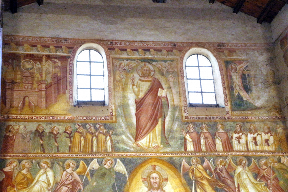 Scuola bolognese, ciclo dell'abbazia di pomposa, 1350 ca., giudizio universale, ritorno di cristo 01 - Sailko
