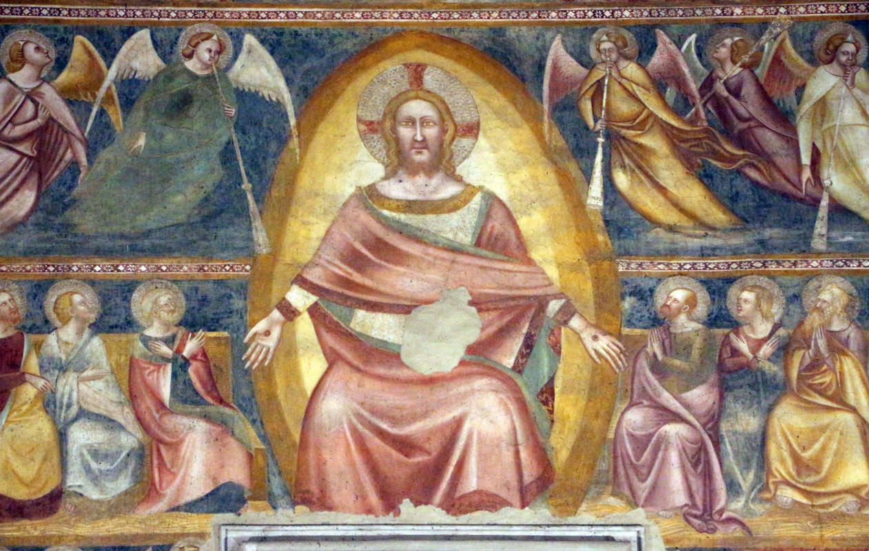 Scuola bolognese, ciclo dell'abbazia di pomposa, 1350 ca., giudizio universale, cristo giudice 02 - Sailko
