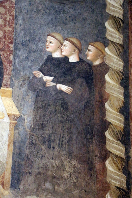 Pomposa, abbazia, refettorio, affreschi giotteschi riminesi del 1316-20, miracolo dell'abate guido strambiati 06 - Sailko