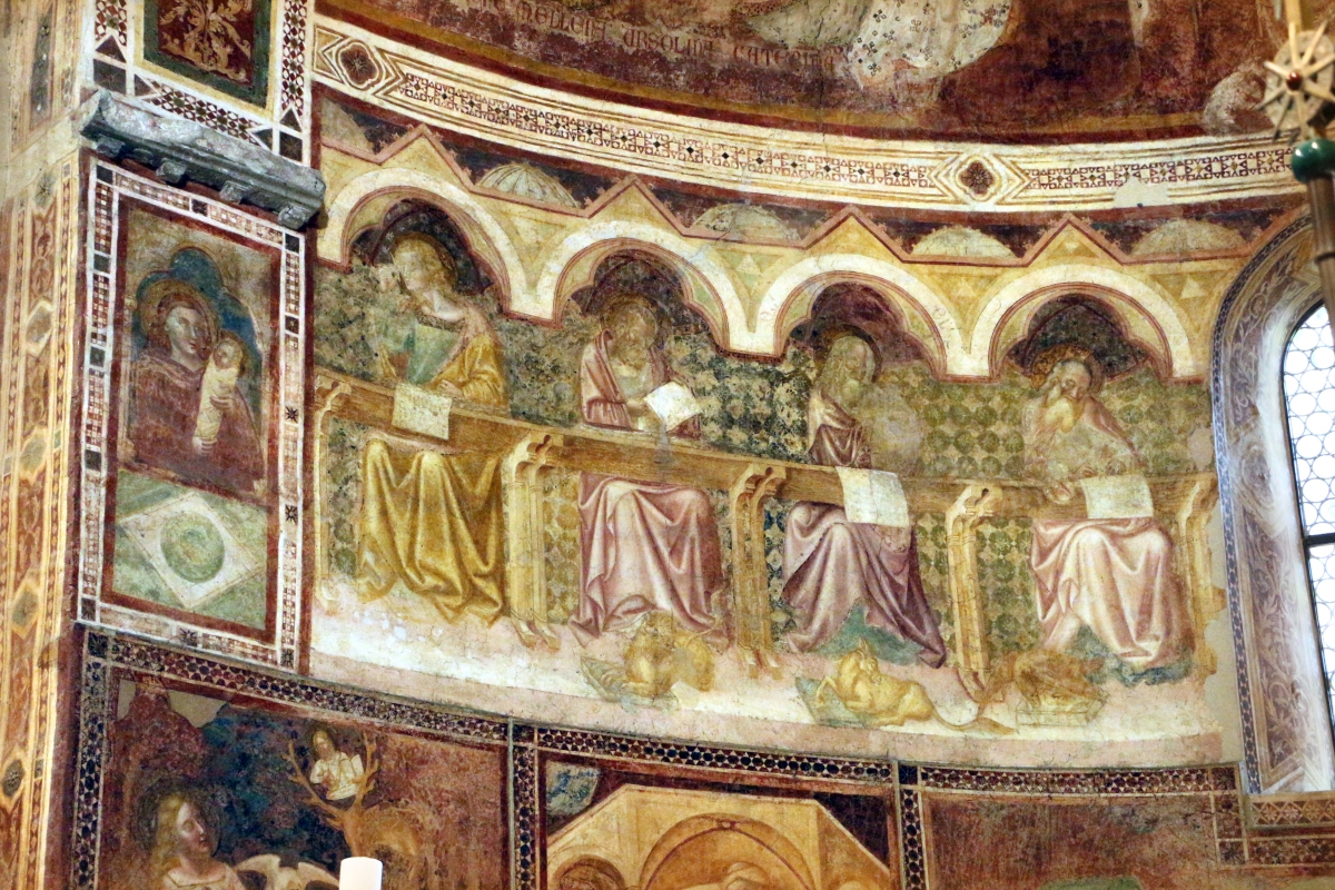 Vitale da bologna e aiuti, cristo in maestà, angeli, santi e storie di s. eustachio, 1351, 14 - Sailko