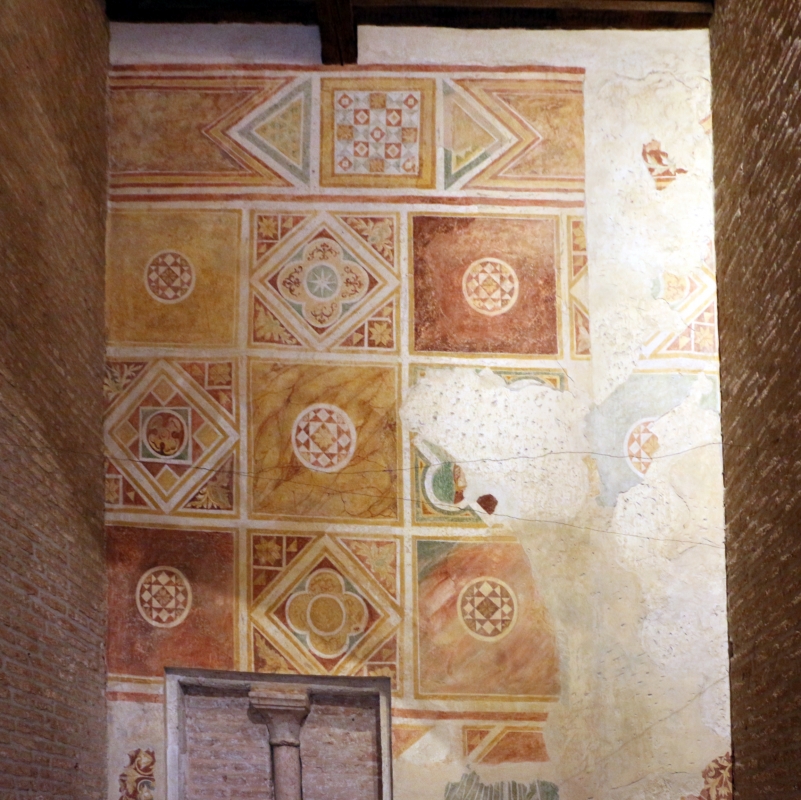 Scuola riminese, affreschi geometrici con bustini di santi, 1350-1400 ca. , 07 - Sailko