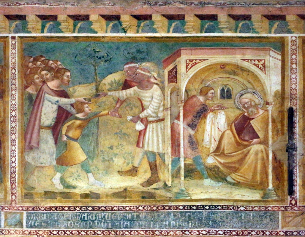 Scuola bolognese, ciclo dell'abbazia di pomposa, 1350 ca., vecchio testamento, 07 giuseppe venduto - Sailko