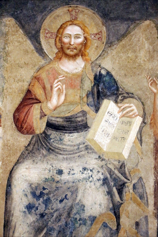 Pomposa, abbazia, refettorio, affreschi giotteschi riminesi del 1316-20, deesis 03 redentore - Sailko