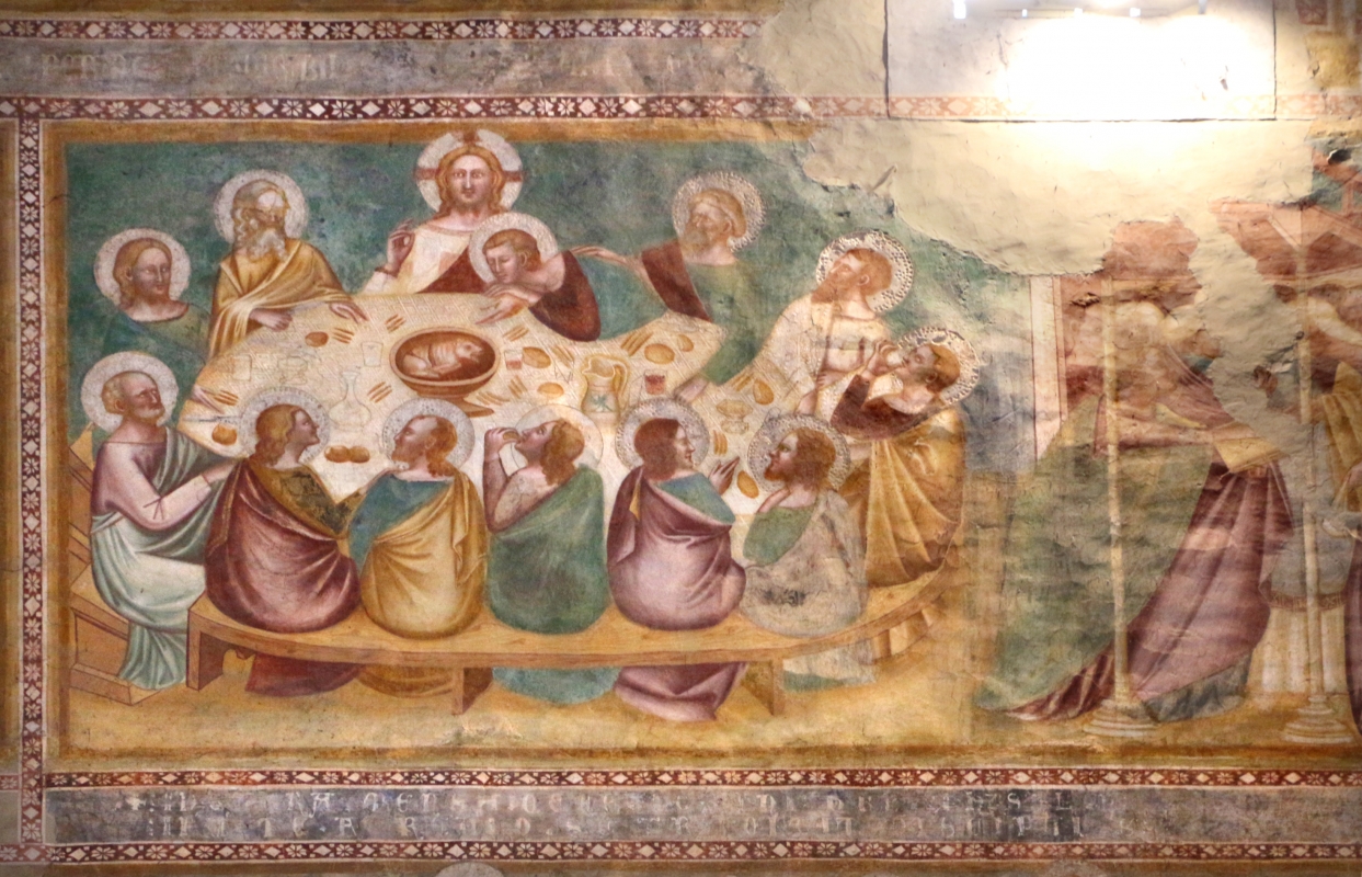 Scuola bolognese, ciclo dell'abbazia di pomposa, 1350 ca., nuovo testamento, 12 ultima cena 1 - Sailko