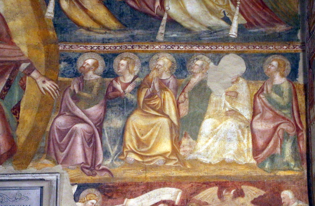 Scuola bolognese, ciclo dell'abbazia di pomposa, 1350 ca., giudizio universale, apostoli 02 - Sailko