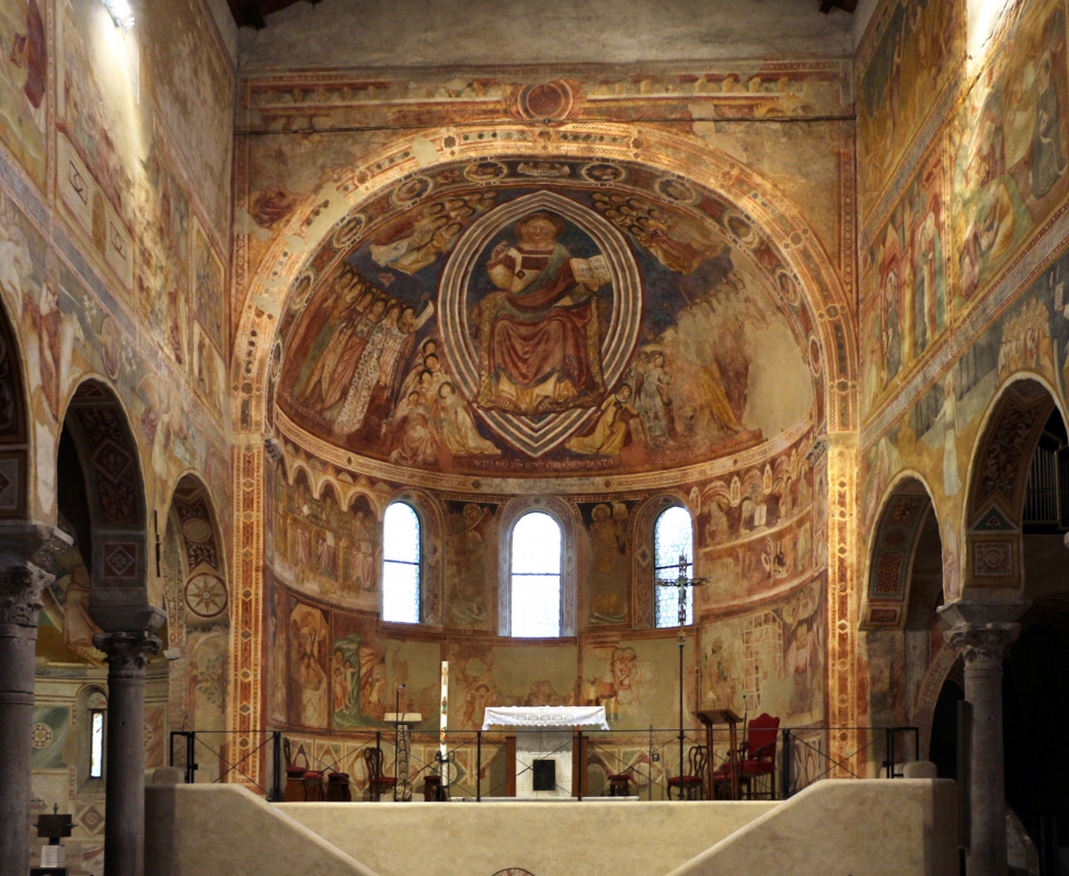 Vitale da bologna e aiuti, cristo in maestà, angeli, santi e storie di s. eustachio, 1351, 01 - Sailko