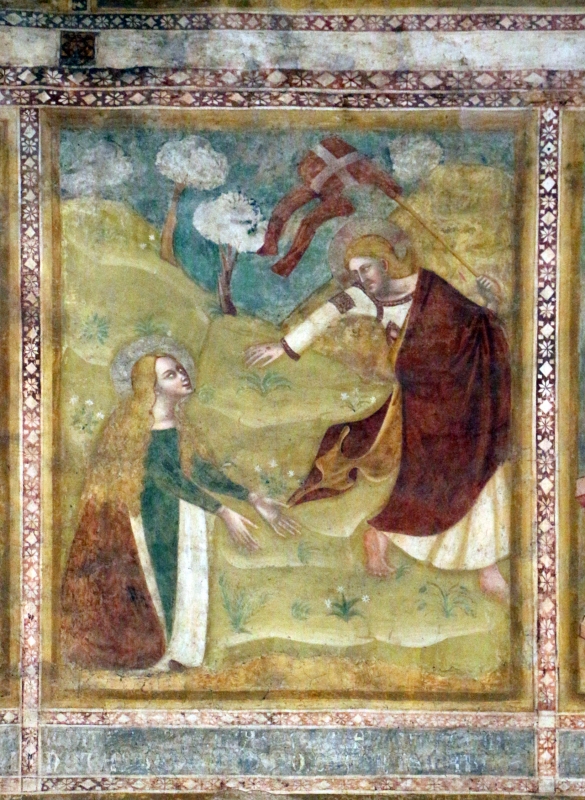 Scuola bolognese, ciclo dell'abbazia di pomposa, 1350 ca., nuovo testamento, 17 noli me tangere - Sailko