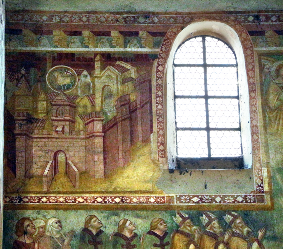 Scuola bolognese, ciclo dell'abbazia di pomposa, 1350 ca., giudizio universale, città celeste - Sailko