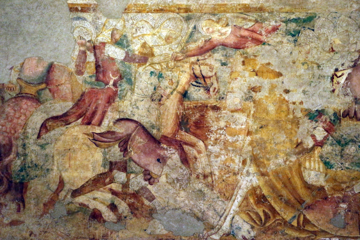 Andrea de' bartoli (attr.), battaglia di bet-zacaria tra giuda maccabeo e antico V eupatore, 1350-1400 ca. 02 - Sailko